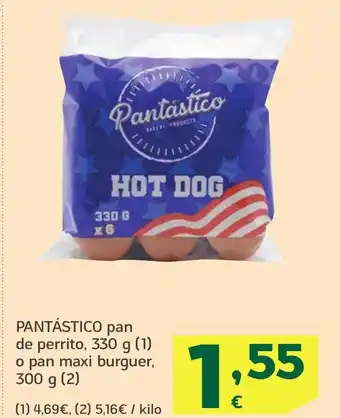 HiperDino PANTÁSTICO pan de perrito o pan maxi burguer oferta