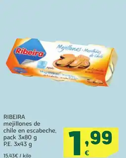 HiperDino RIBEIRA mejillones de chile en escabeche oferta