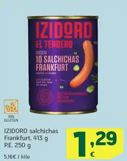 HiperDino IZIDORO salchichas Frankfurt oferta