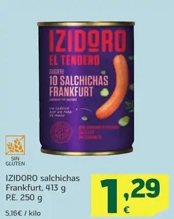 HiperDino IZIDORO salchichas Frankfurt oferta