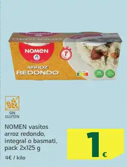 HiperDino NOMEN vasitos arroz redondo, integral o basmati oferta