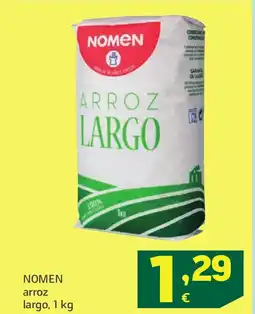 HiperDino NOMEN arroz largo, oferta