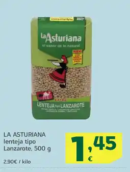 HiperDino LA ASTURIANA lenteja tipo Lanzarote oferta