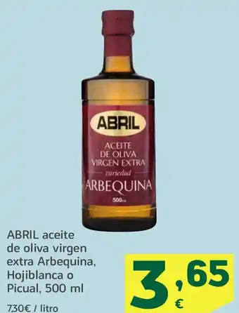 HiperDino ABRIL aceite de oliva virgen extra Arbequina Hojiblanca o Picual oferta