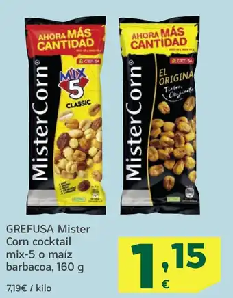 HiperDino GREFUSA Mister Corn cocktail mix-5 o maíz barbacoa oferta