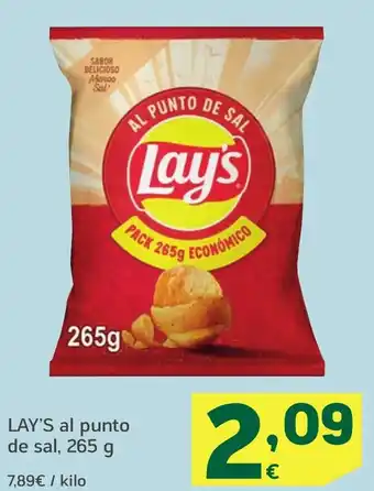 HiperDino LAY'S al punto de sal oferta