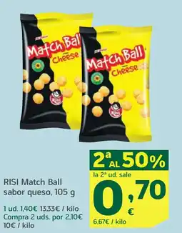 HiperDino RISI Match Ball sabor queso oferta