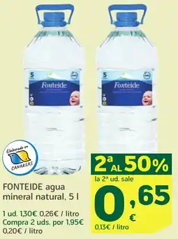 HiperDino FONTEIDE agua mineral natural oferta