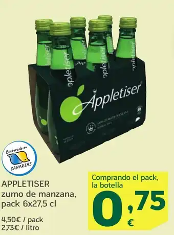 HiperDino APPLETISER zumo de manzana oferta