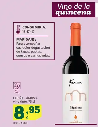 HiperDino FARIÑA LÁGRIMA vino tinto oferta