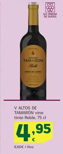 HiperDino V ALTOS DE TAMARÓN vino tinto Roble oferta