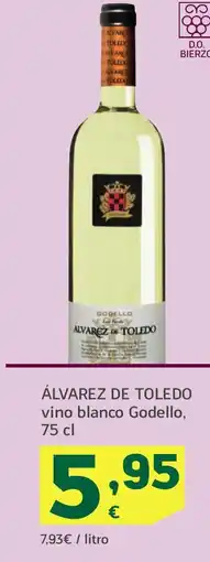 HiperDino ÁLVAREZ DE TOLEDO vino blanco Godello oferta