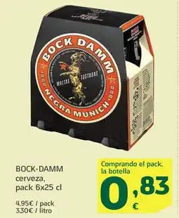 HiperDino BOCK-DAMM cerveza, oferta