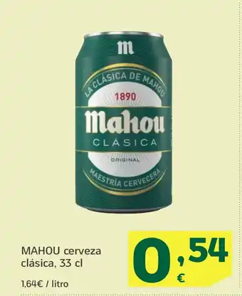 HiperDino MAHOU cerveza clásica oferta