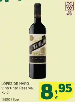 HiperDino LÓPEZ DE HARO vino tinto Reserva oferta