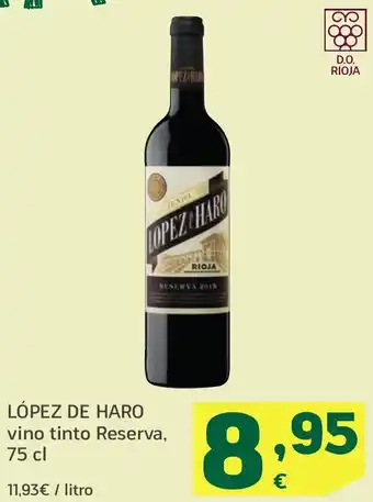 HiperDino LÓPEZ DE HARO vino tinto Reserva oferta