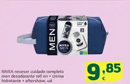 HiperDino NIVEA neceser cuidado completo men desodorante roll on + crema hidratante + aftershave oferta