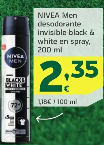 HiperDino NIVEA Men desodorante invisible black & white en spray oferta