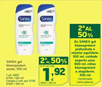 HiperDino SANEX gel biomeprotect aceite oferta