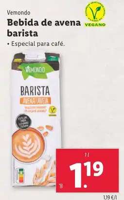 Lidl VEMONDO Bebida de avena barista oferta