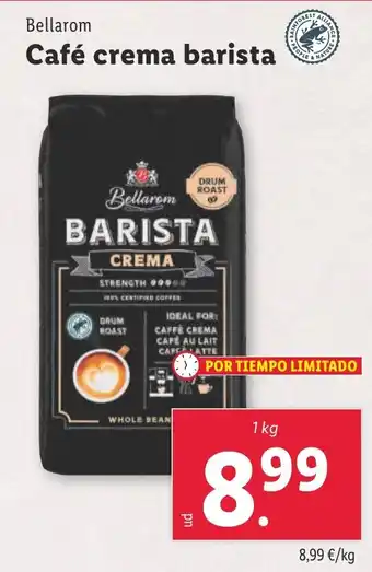 Lidl BELLAROM Café crema barista oferta