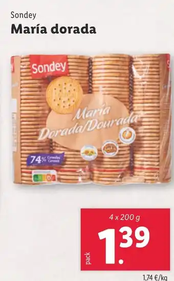 Lidl SODNEY María dorada oferta