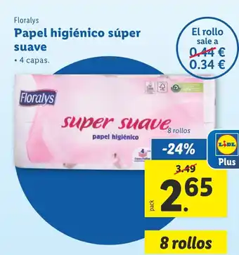 Lidl FLORALYS Papel higiénico súper suave oferta