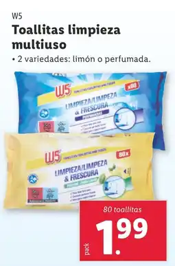 Lidl W5 Toallitas limpieza multiuso oferta