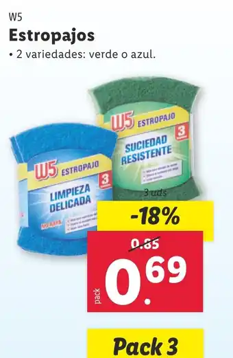 Lidl W5 Estropajos oferta