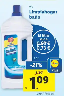 Lidl W5 Limpiahogar baño oferta