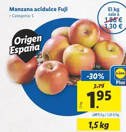 Lidl Manzana acidulce Fuji oferta