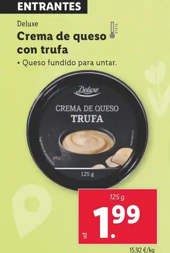 Lidl DELUXE Crema de queso con trufa oferta