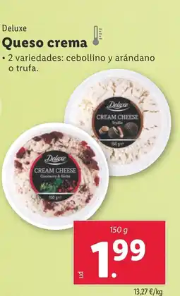 Lidl DELUXE Queso crema oferta