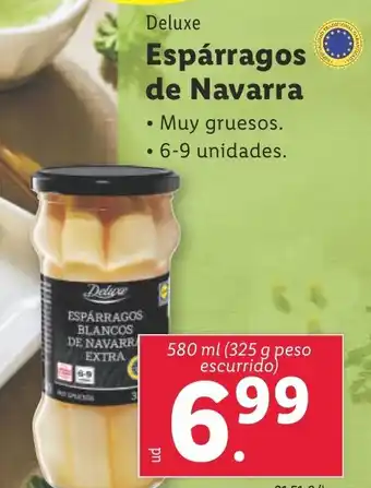 Lidl DELUXE Espárragos de Navarra oferta