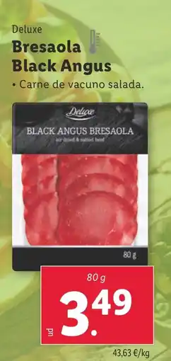 Lidl DELUXE Bresaola Black Angus oferta