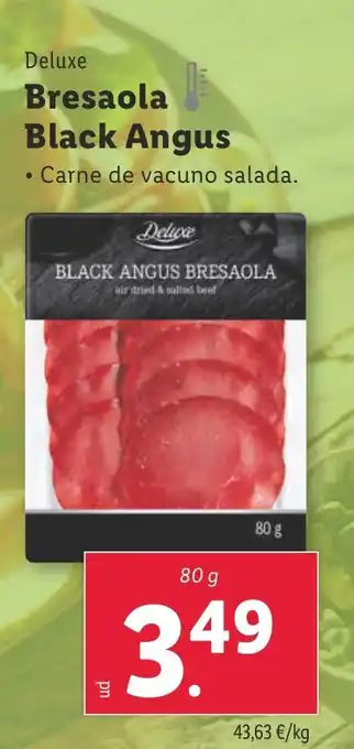 Lidl DELUXE Bresaola Black Angus oferta