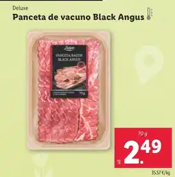 Lidl DELUXE Panceta de vacuno Black Angus oferta