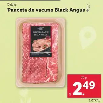 Lidl DELUXE Panceta de vacuno Black Angus oferta