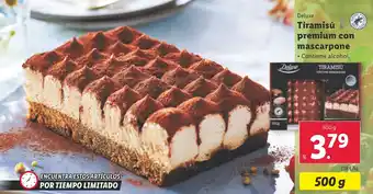 Lidl DELUXE Tiramisú premium con mascarpone oferta