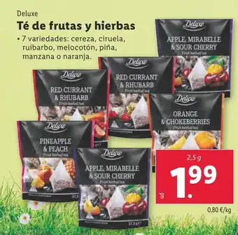 Lidl DELUXE Té de frutas y hierbas oferta