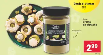 Lidl DELUXE Crema de pistacho oferta