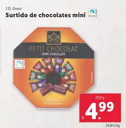 Lidl J.D. GROSS Surtido de chocolates mini oferta