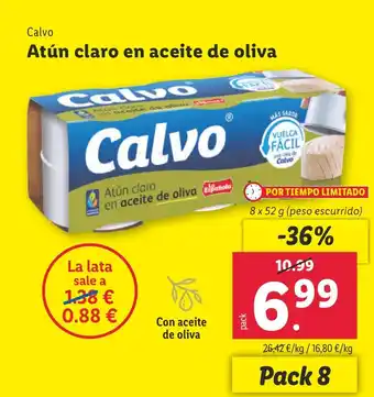 Lidl CALVO Atún claro en aceite de oliva oferta