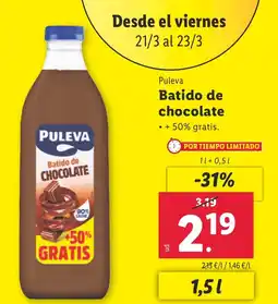 Lidl PULEVA Batido de chocolate oferta