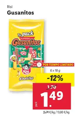 Lidl RISI Gusanitos oferta