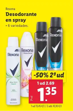 Lidl REXONA Desodorante en spray oferta