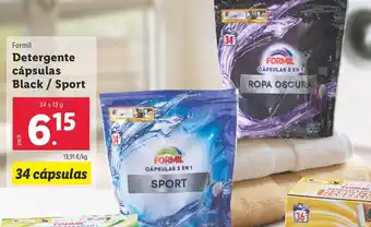 Lidl FORMIL Detergente cápsulas Black / Sport oferta