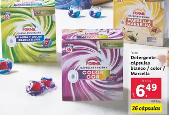 Lidl FORMIL Detergente cápsulas blanco / color / Marsella oferta