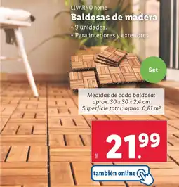 Lidl LIVARNO HOME Baldosas de madera oferta