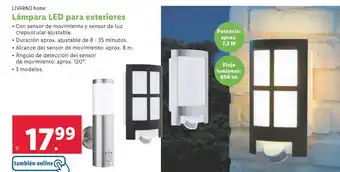 Lidl LIVARNO HOME Lámpara LED para exteriores oferta